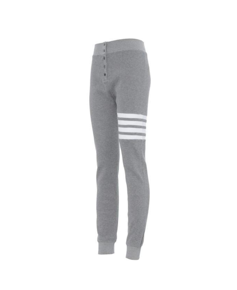 THOM BROWNE STRIPED DETAIL SWEATPANTS 