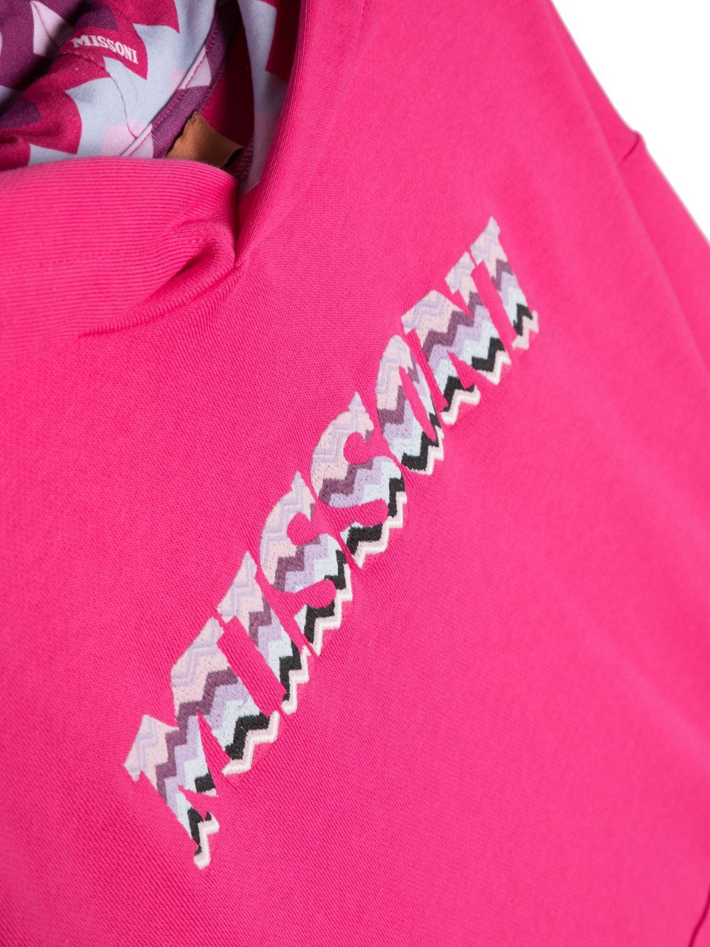 Missoni Embroidered Logo Cotton Sweat Dress In Pink