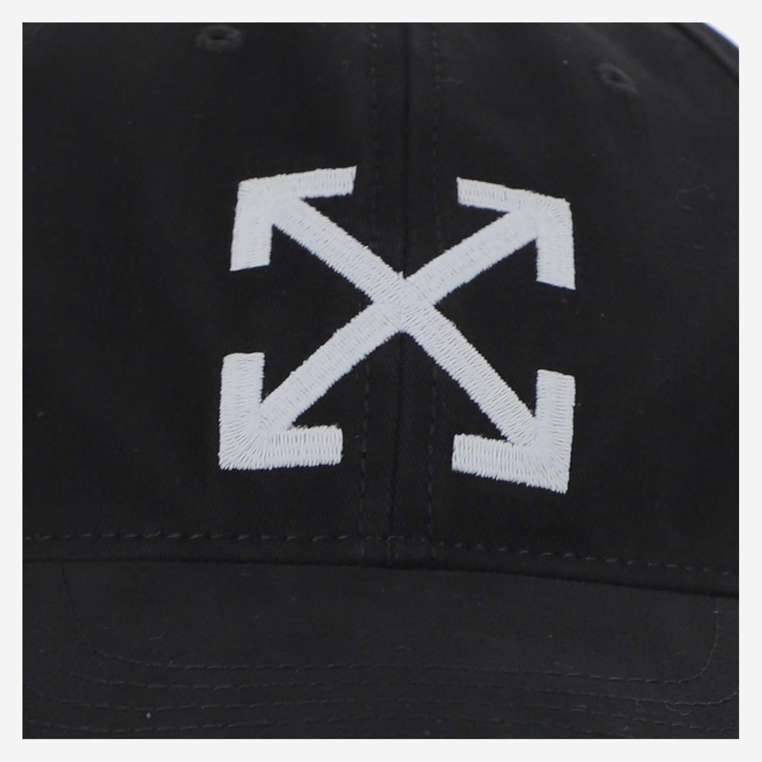 Off-white Arrows-logo Baseball Cap In Black