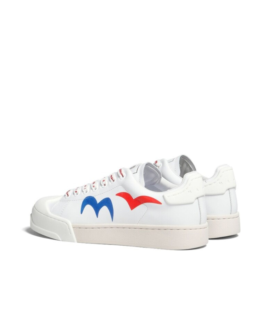 Marni Graphic-print Low Top Sneakers In White