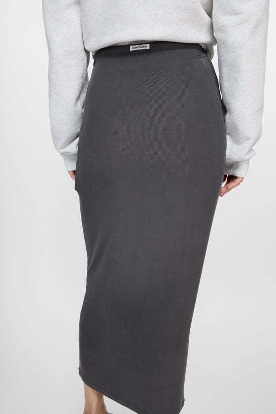 Acne Studios Elastic Waist Skirt In Black