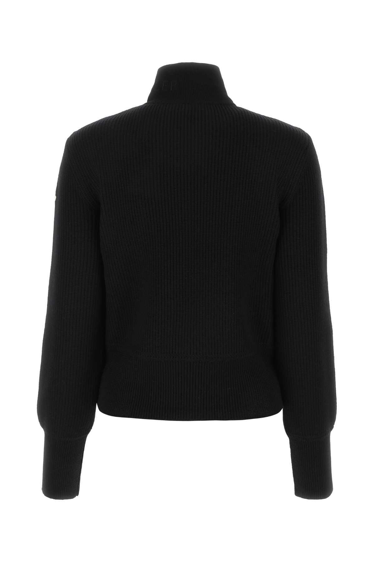 Shop Moncler Padded-front Zip-up Cardigan In Black