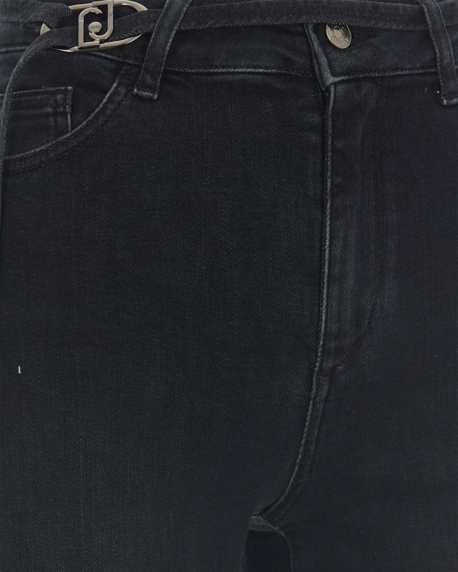 Liu •jo Belt-loop Detail Jeans In Black