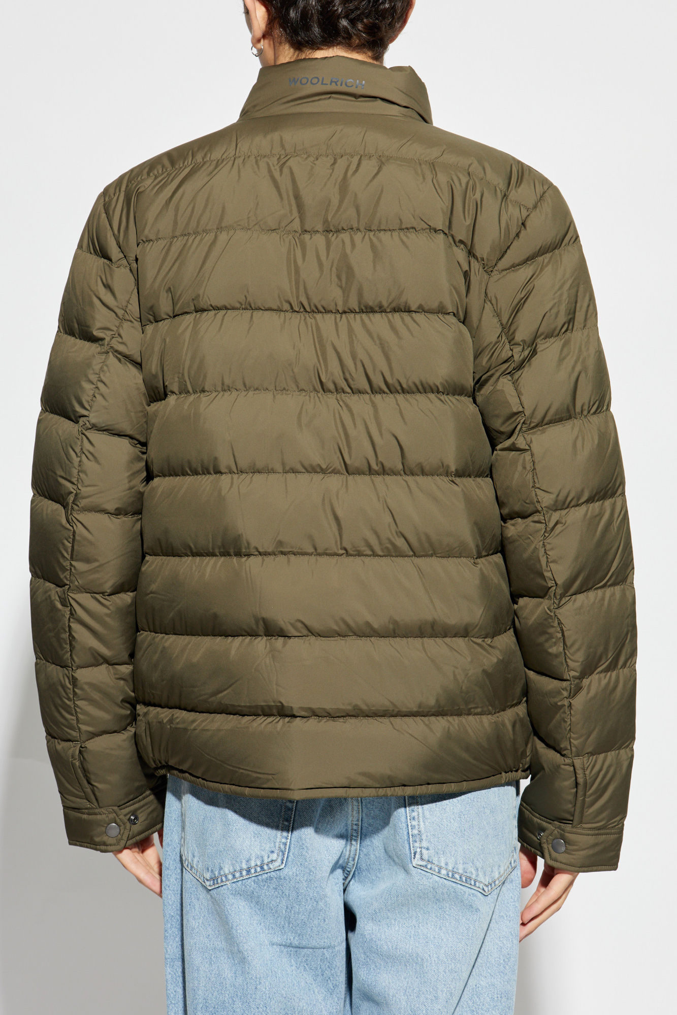 Woolrich Zipped Quilted Jacket In Brown