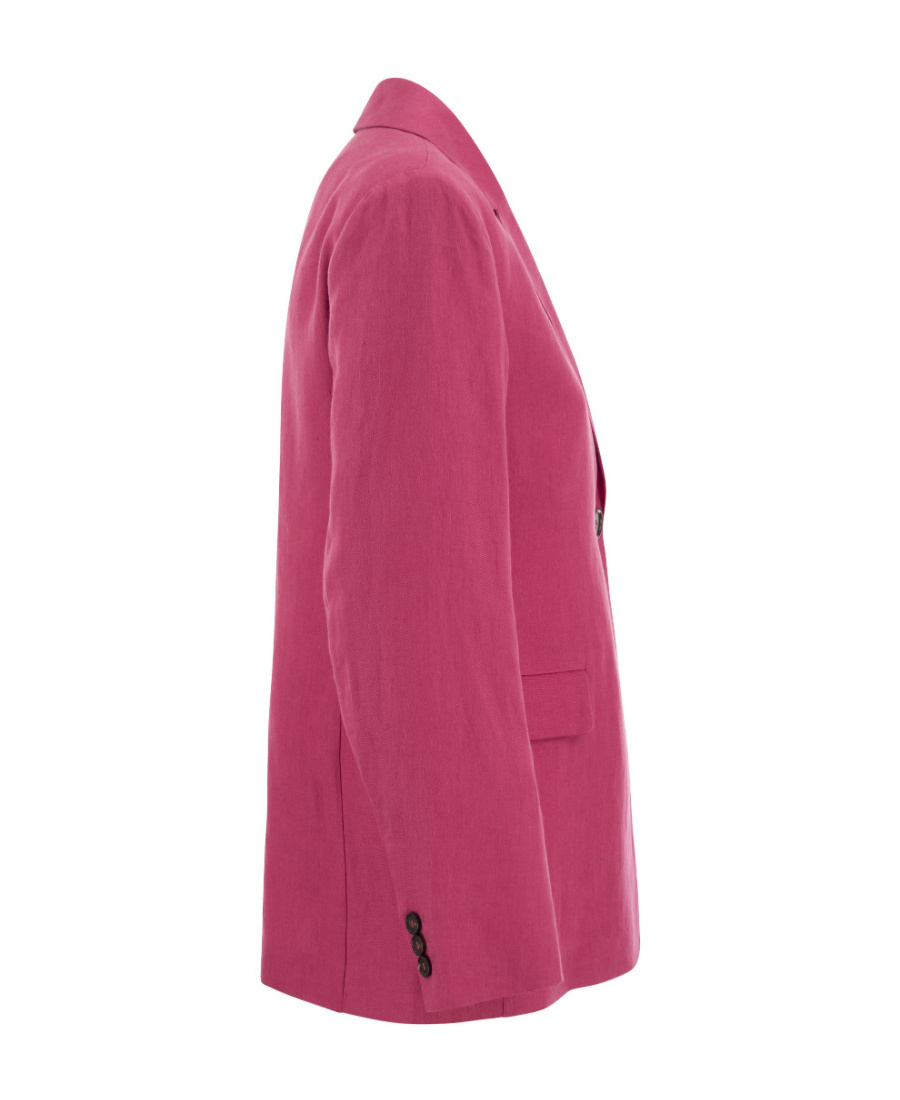 MAX MARA LINEN SINGLE-BREASTED BLAZER