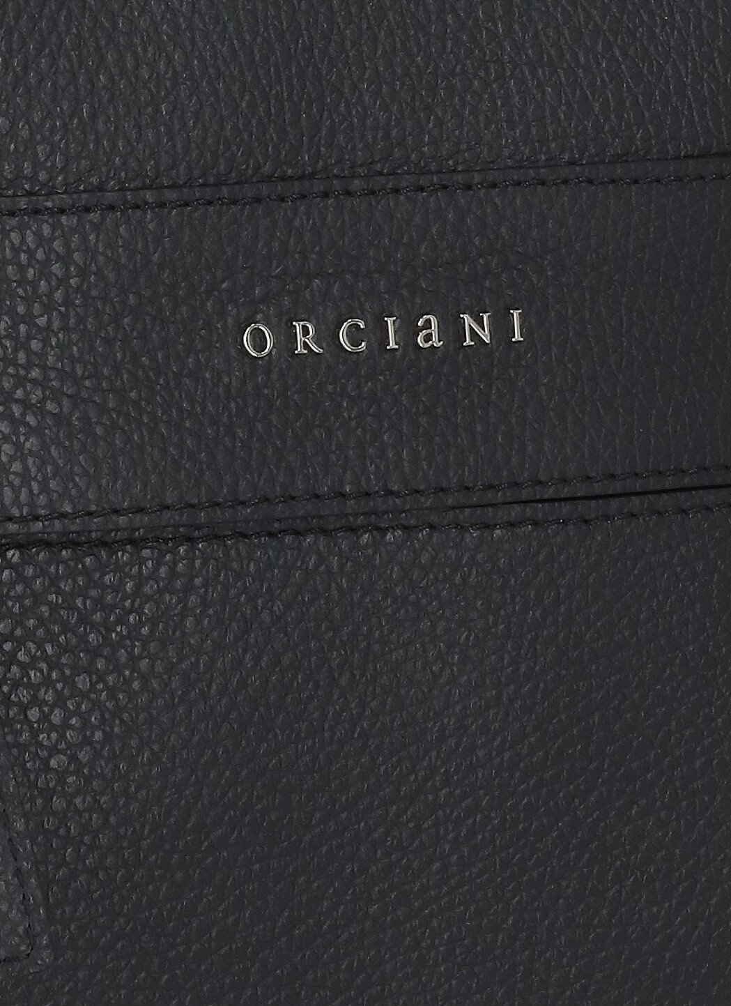 Orciani Zipper Shoulder Bag In Black