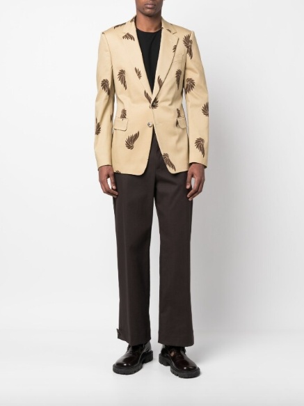 Dries Van Noten Long-sleeved Coat In Nude