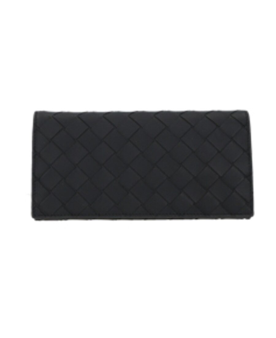 Bottega Veneta Intrecciato Weave Continental Wallet In Black