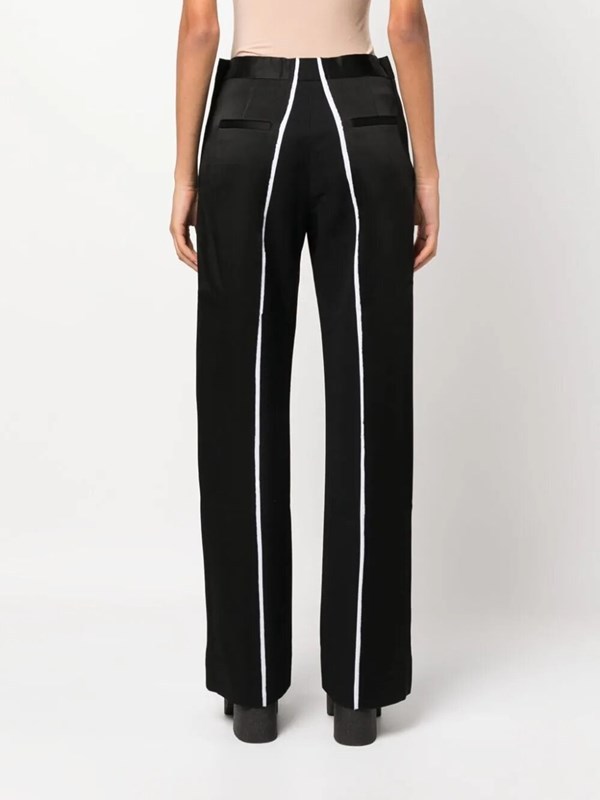 Victoria Beckham Tiered Waist Pants In Black