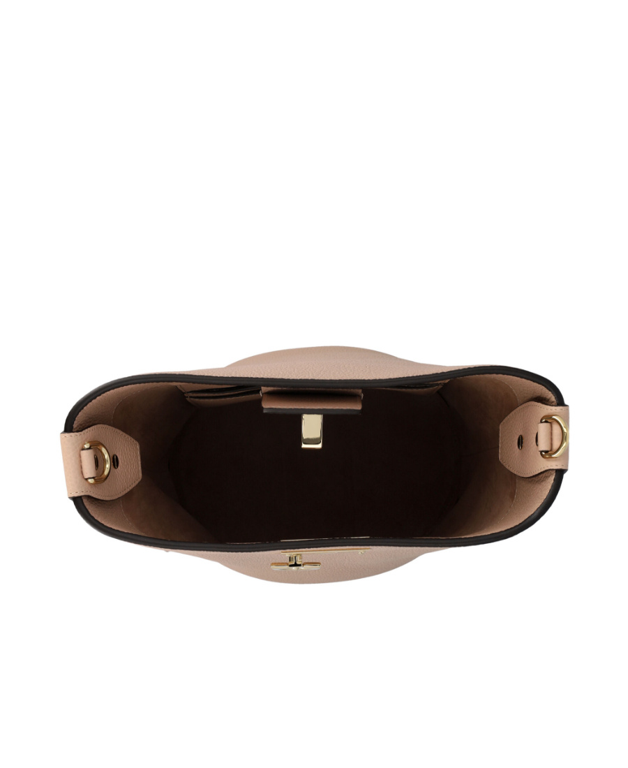 FERRAGAMO STUDIO GRAINED-LEATHER BUCKET BAG