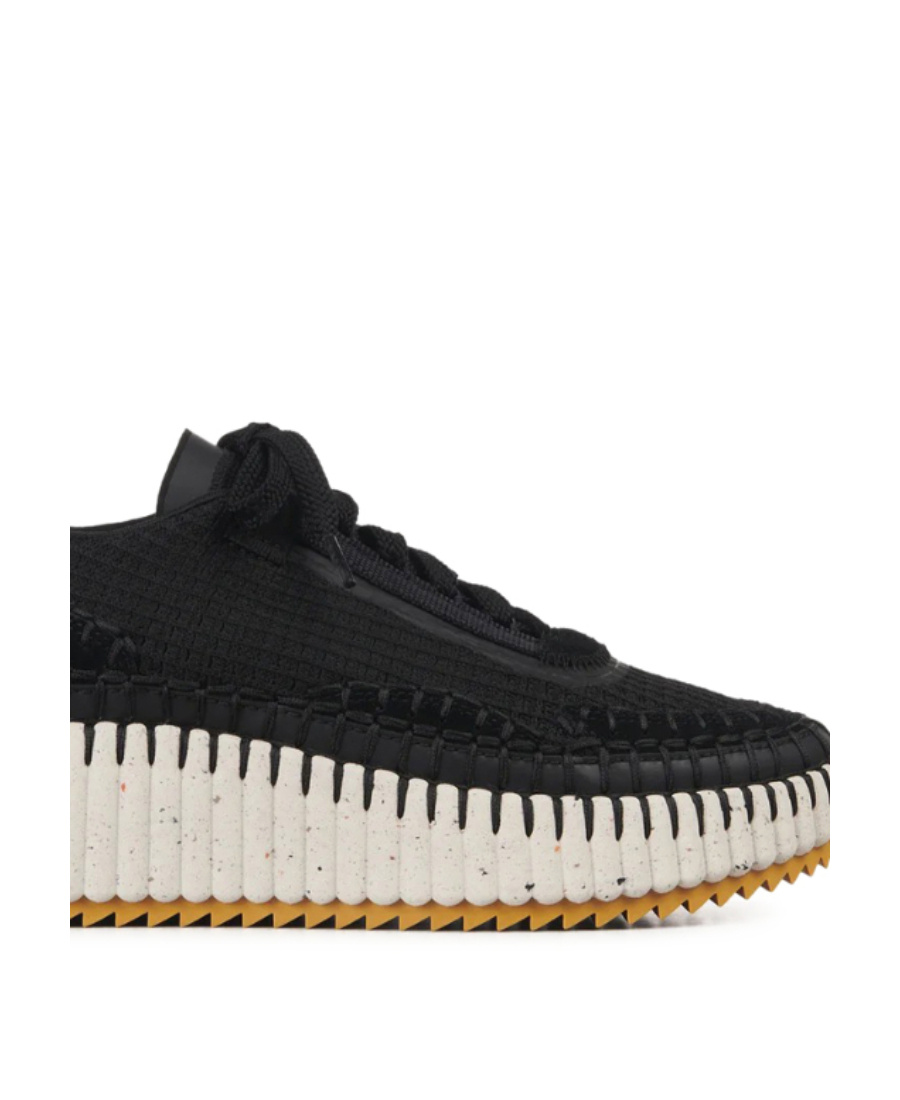 Shop Chloé Tie Casual Sports Shoes In Black