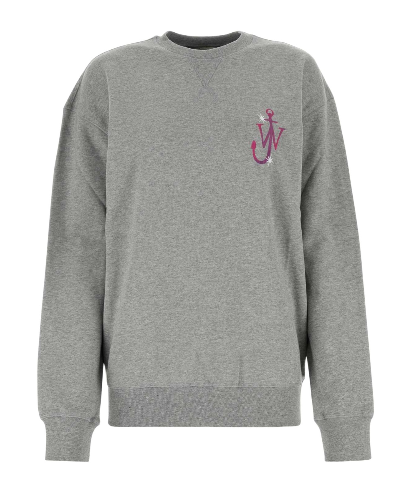 Jw Anderson Oversized Crew Neck Sweatshirt In Gray