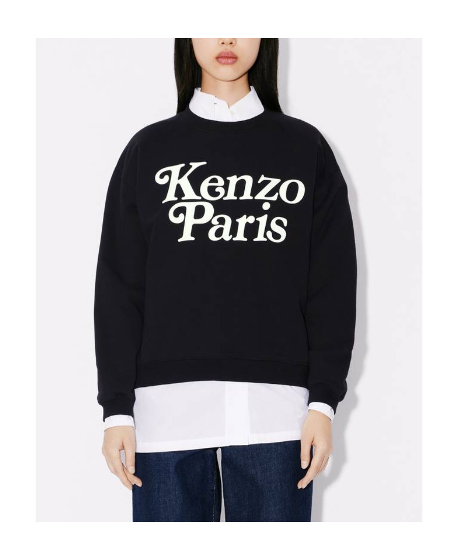 Kenzo Cotton Crew Neck Sweatshirt In Black