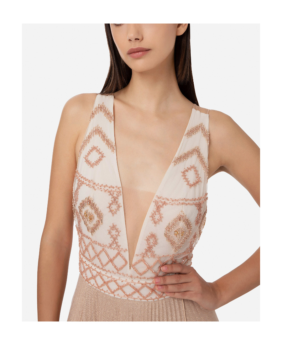 Elisabetta Franchi Dress Woman Color Blush Pink In Nude