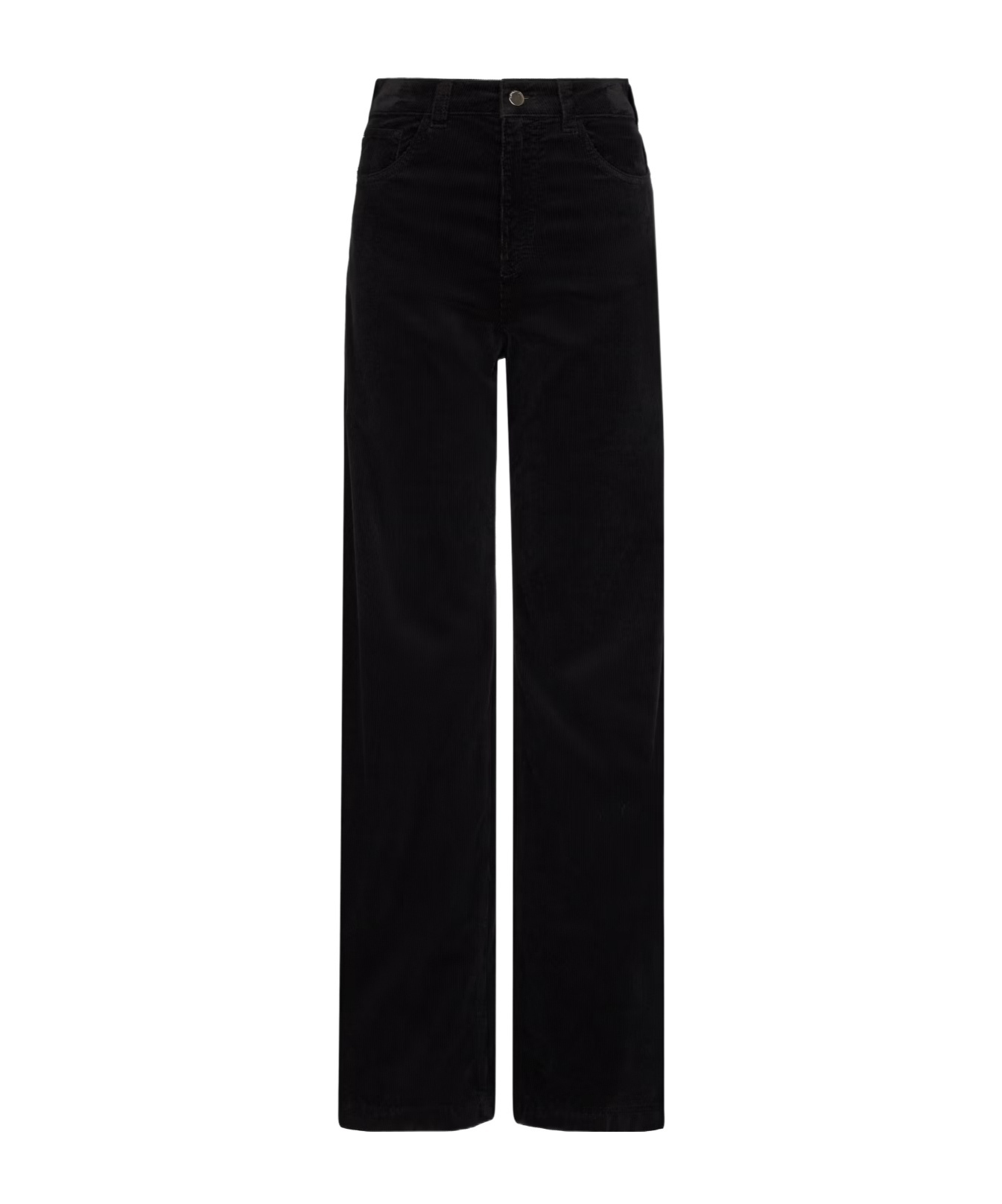 Emporio Armani J14 Regular-fit Garment-dyed Corduroy Trousers In Black