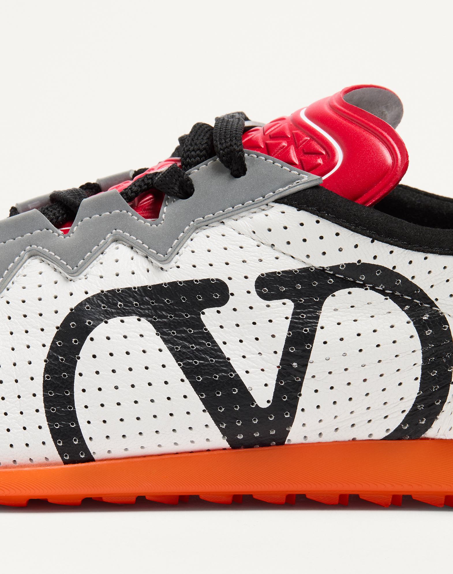 Valentino Garavani White Sneakers With Asymmetric Toe And Vlogo Detail On The Side In Tech Fabric Ma In White
