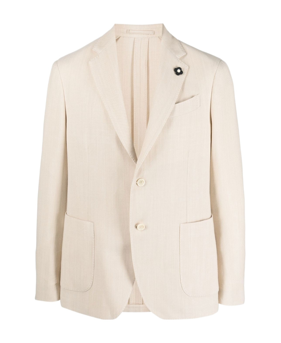 Lardini Single-breasted Suit Jacket In White