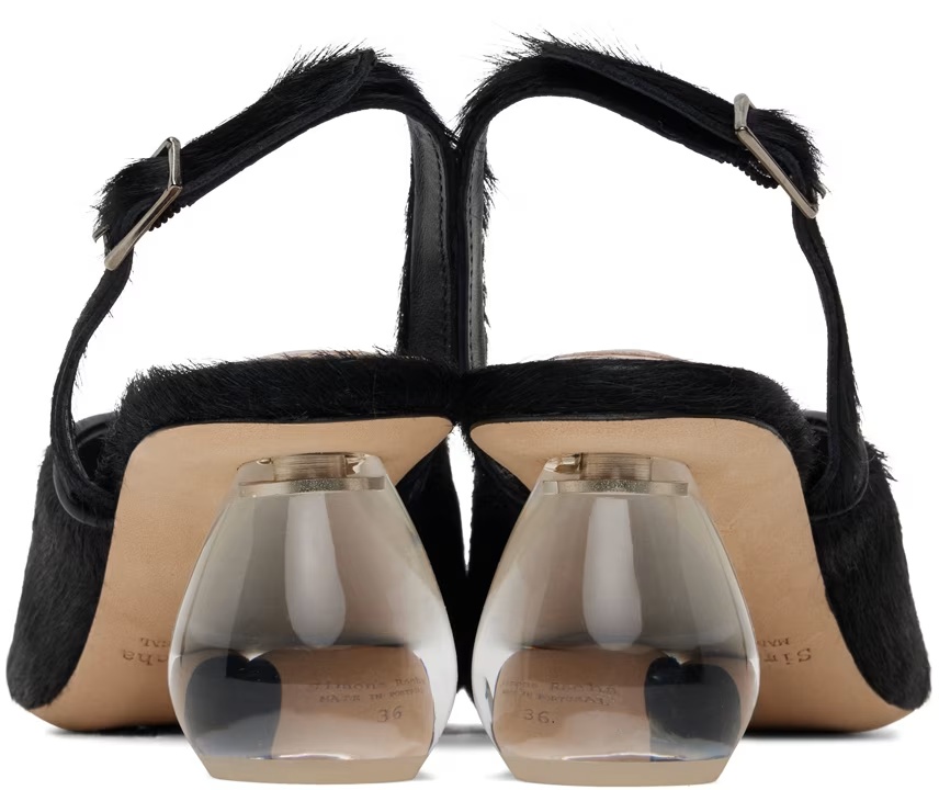 Simone Rocha Pointed Slingback High Heels In Black