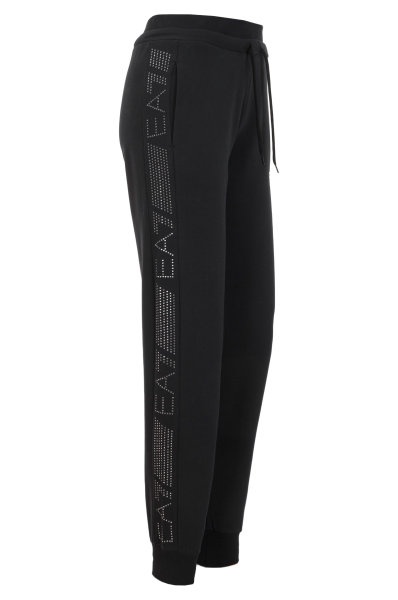 Ea7 Logo Details Sweatpants In Black