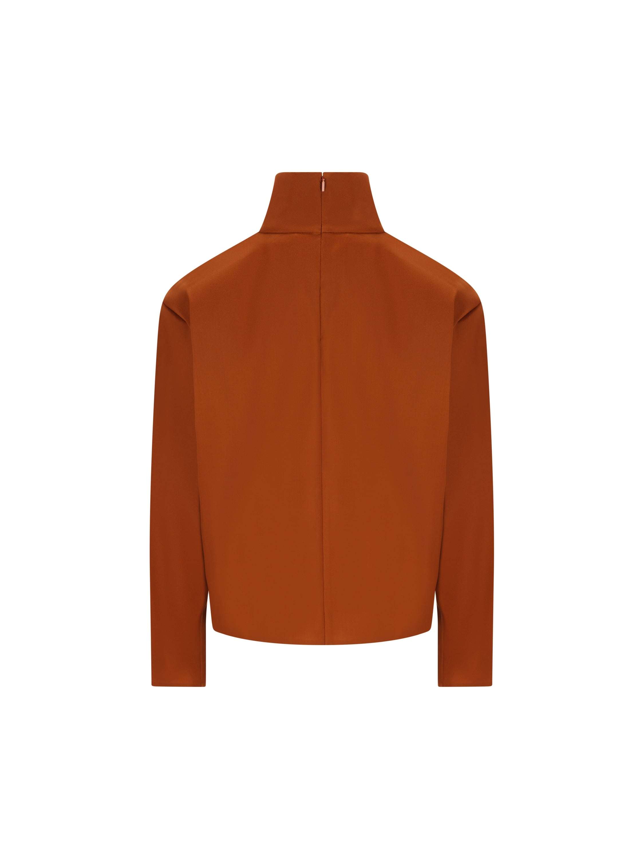 Saint Laurent Turtleneck Knitted Jumper In Brown