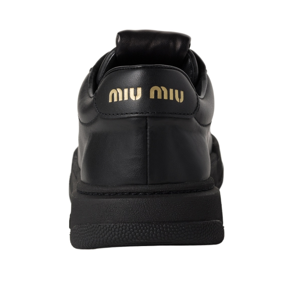 Miu Miu Lace-up Low-cut Casual Shoes In Black