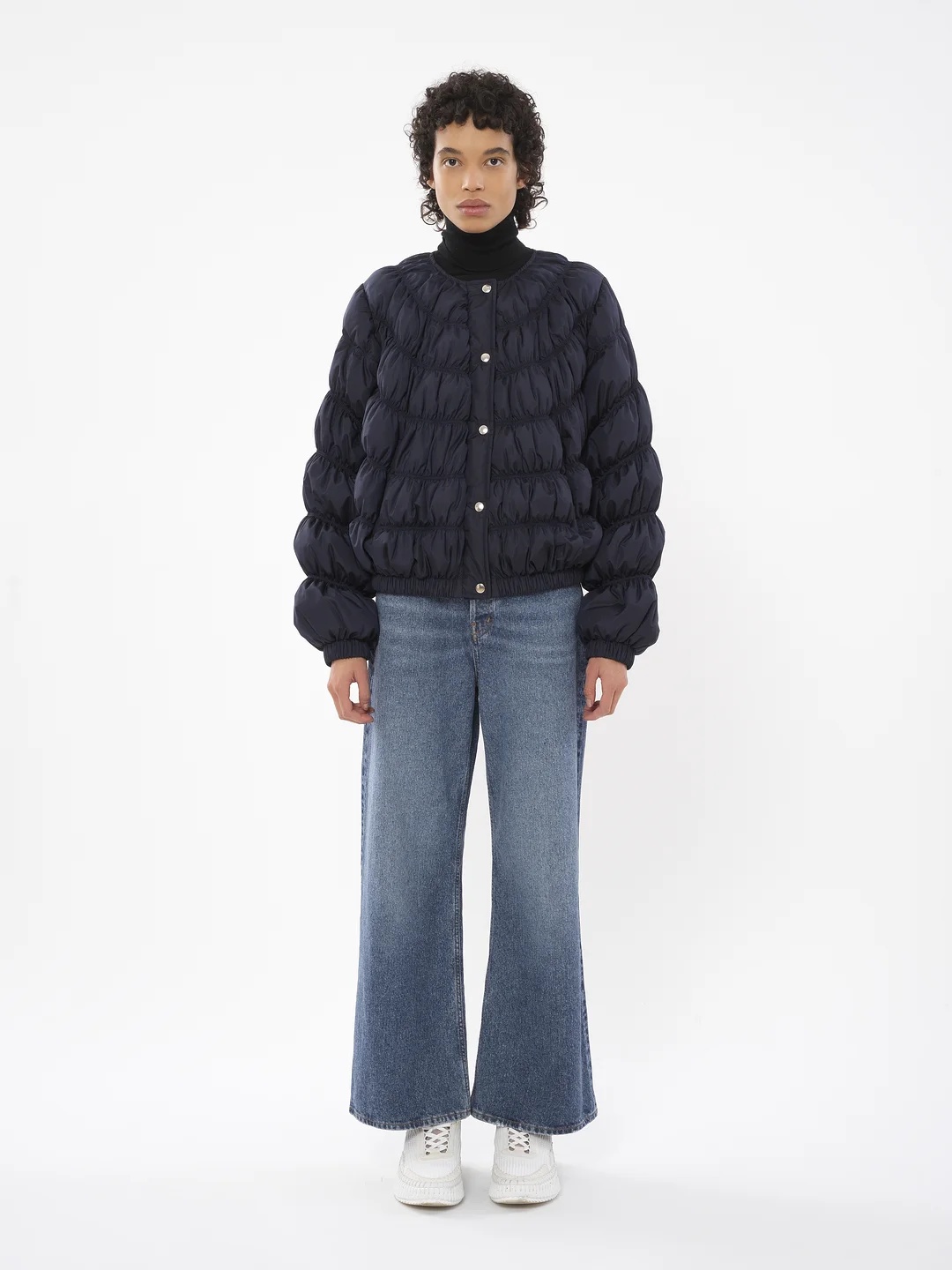 CHLOÉ RUCHED PUFFER DOWN JACKET