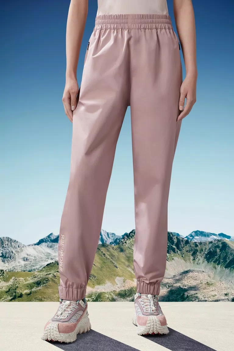 Moncler Elasticated-waist Tapered Track Pants In Pink