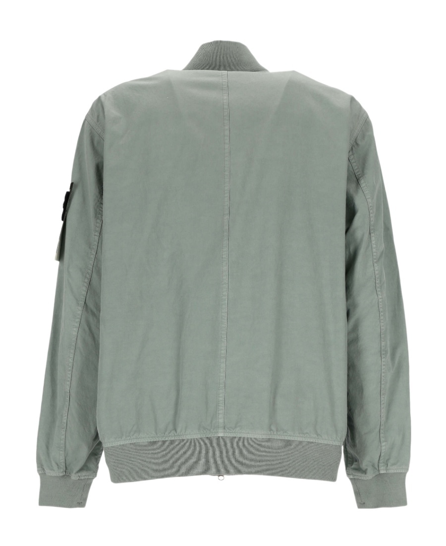 STONE ISLAND STONE ISLAND LOGO-PATCH ZIPPED BOMBER JACKET