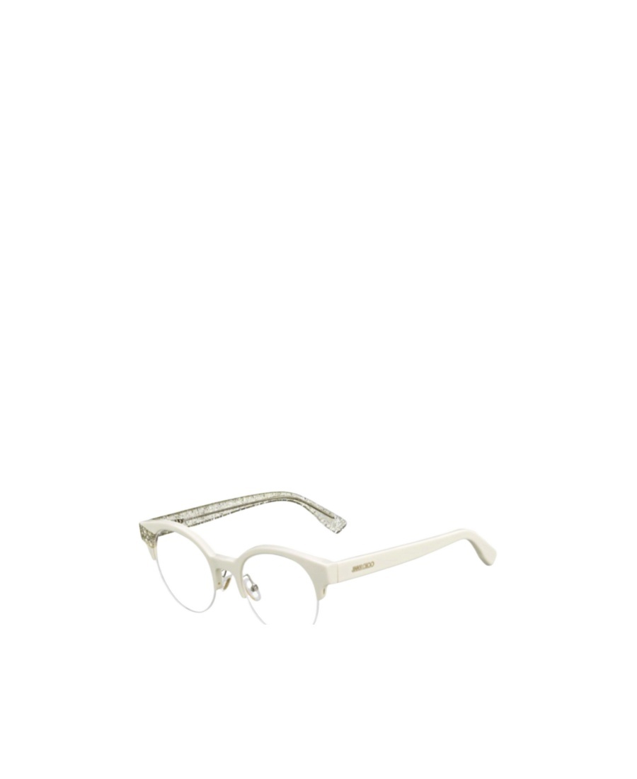 Jimmy Choo Eyewear Round Frame Glasses In White