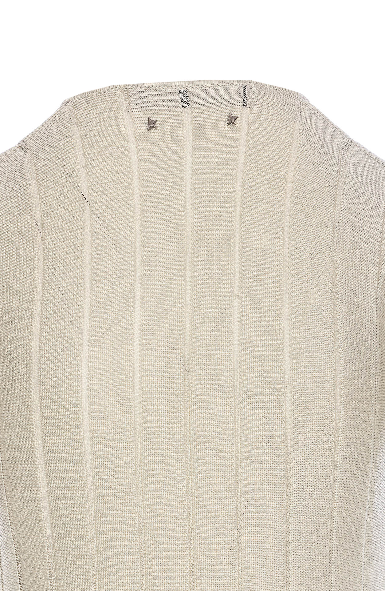 Golden Goose Womens Baby Blue Dress With Vertical Striped Pattern In Nude