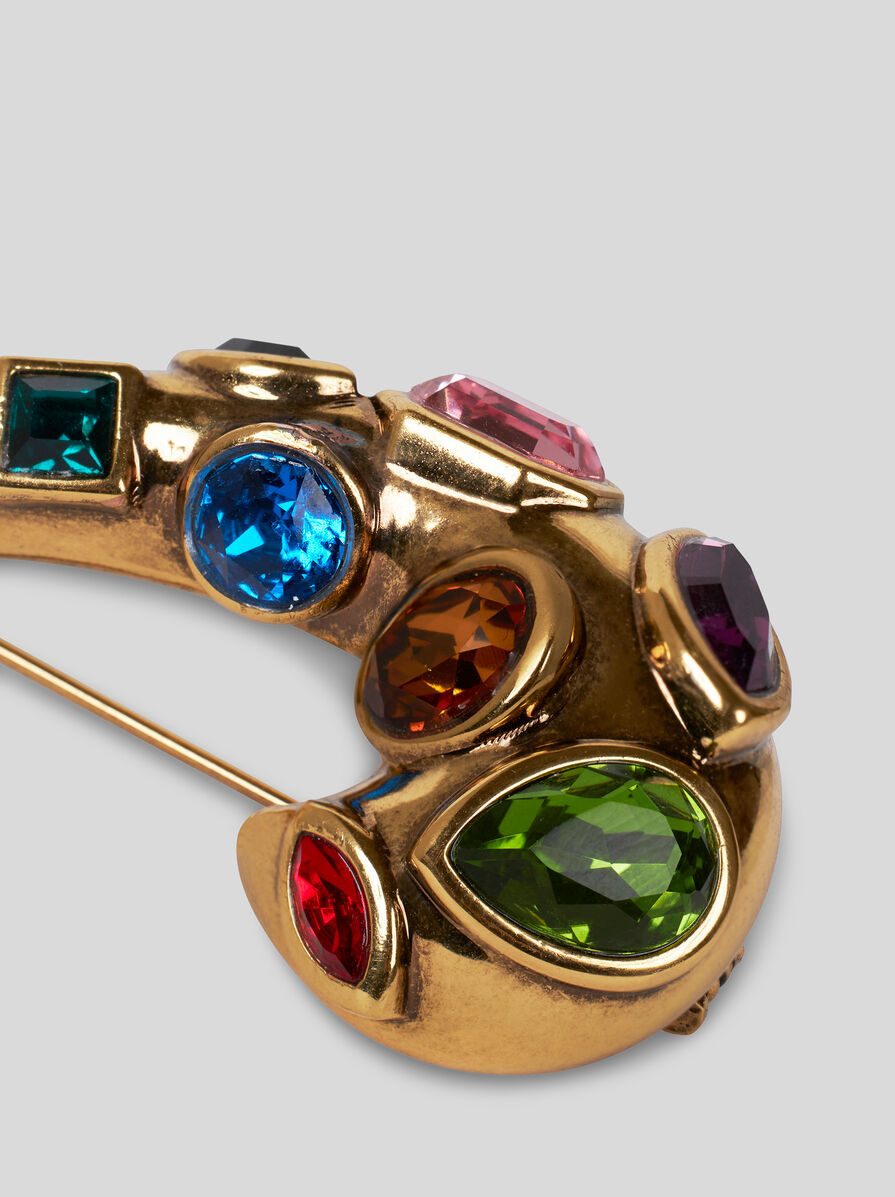 Etro Paisley Brooch With Crystals