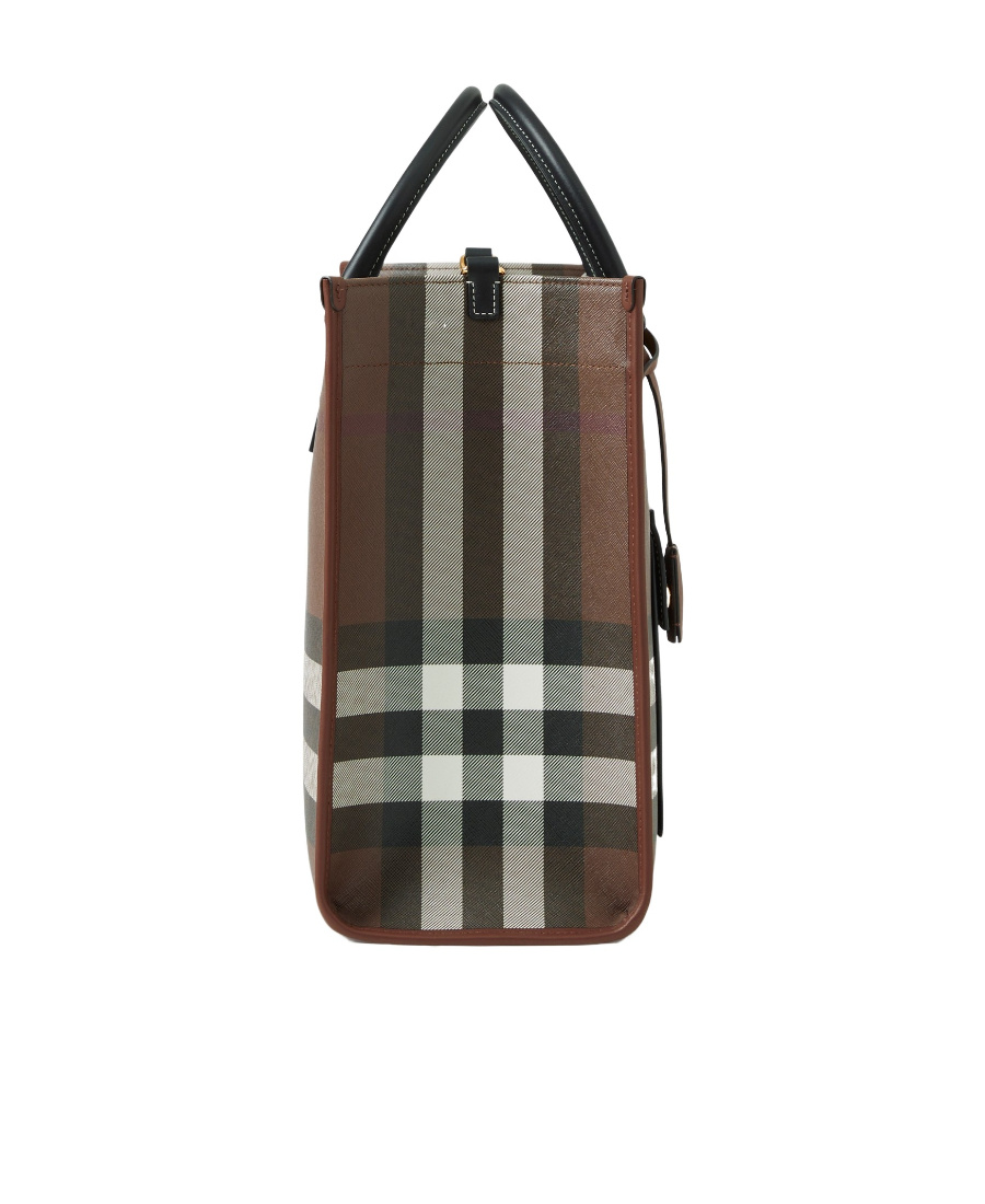 Shop Burberry Medium Freya Tote Bag In Black