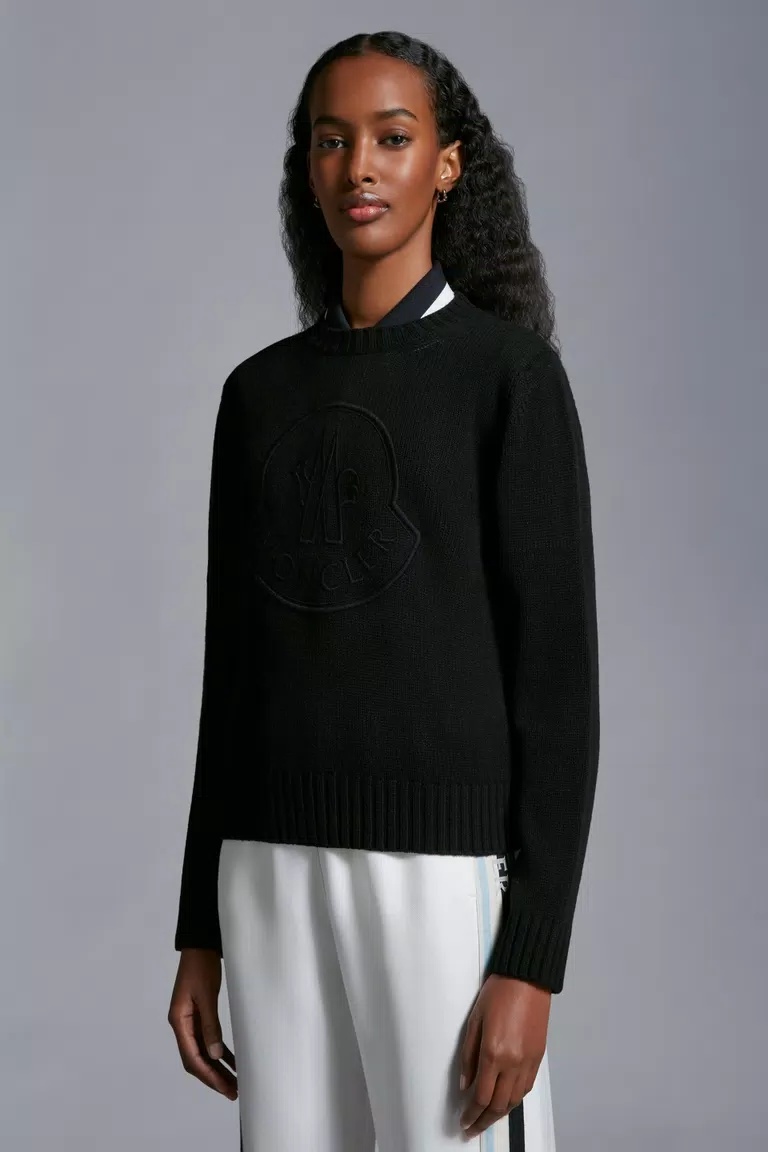 Moncler Wool And Cashmere Jumper In Black