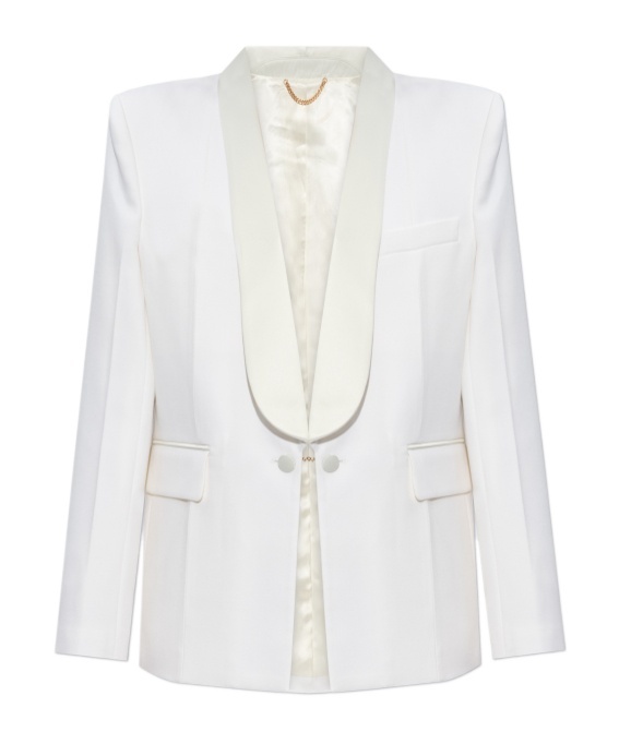 Victoria Beckham Shawl-collar Tuxedo Jacket In White