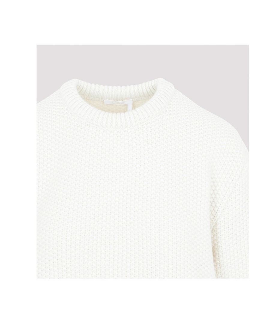 Chloé Crew-neck Cashmere Jumper In White
