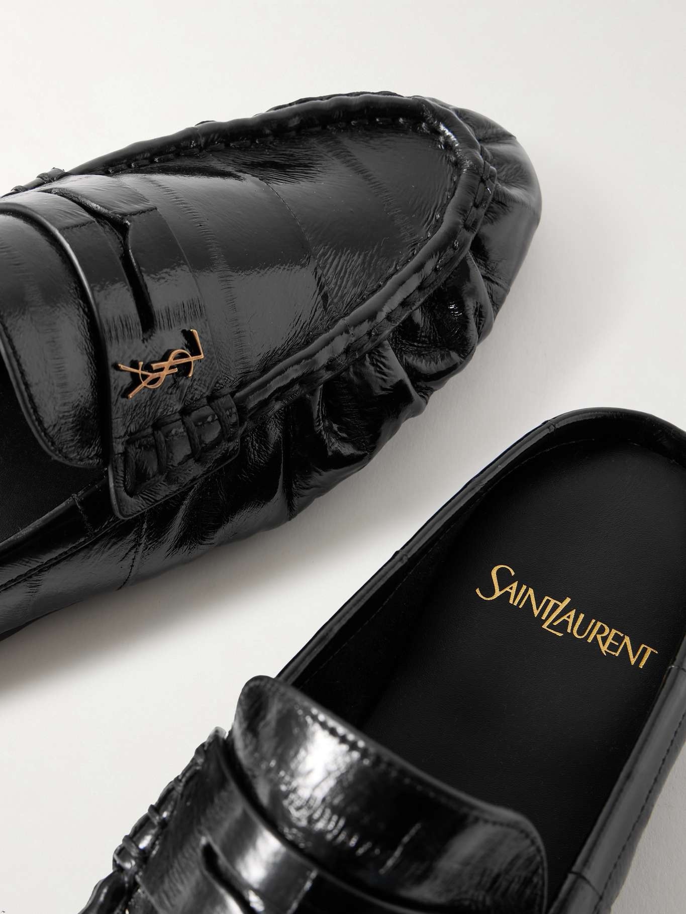 SAINT LAURENT ROUND TOE MULES