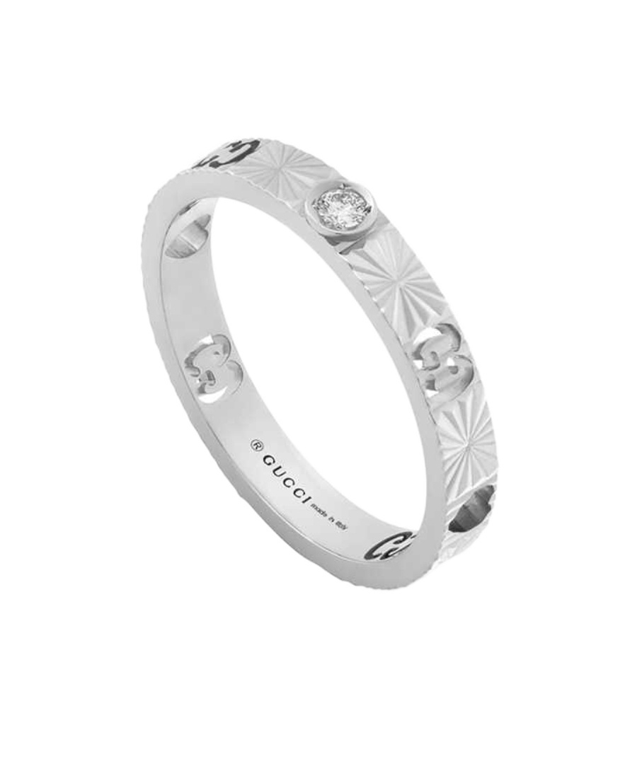 Gucci Logo Ring In White