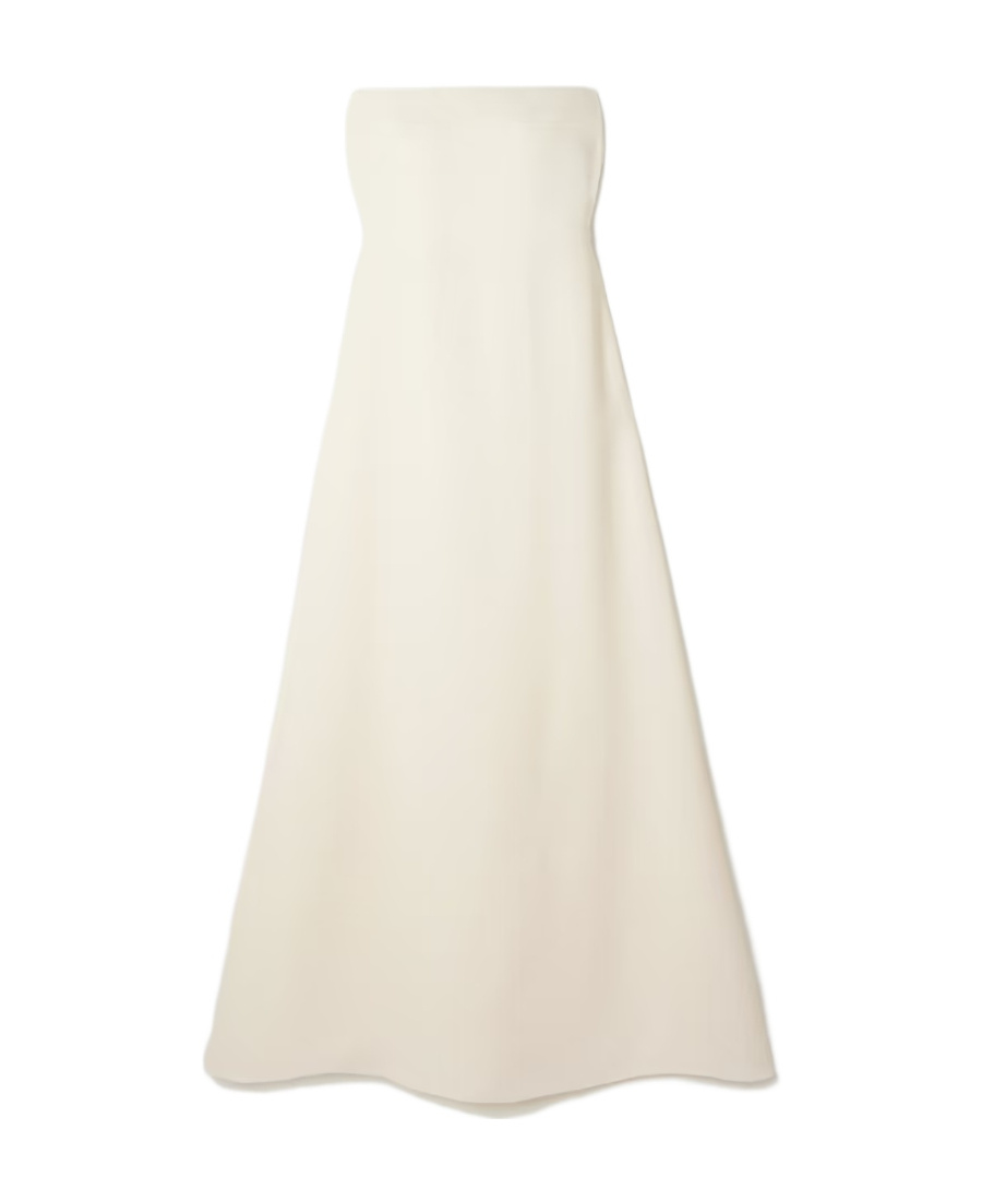 The Row Logo Silk Crepe De Chine Breast Dress