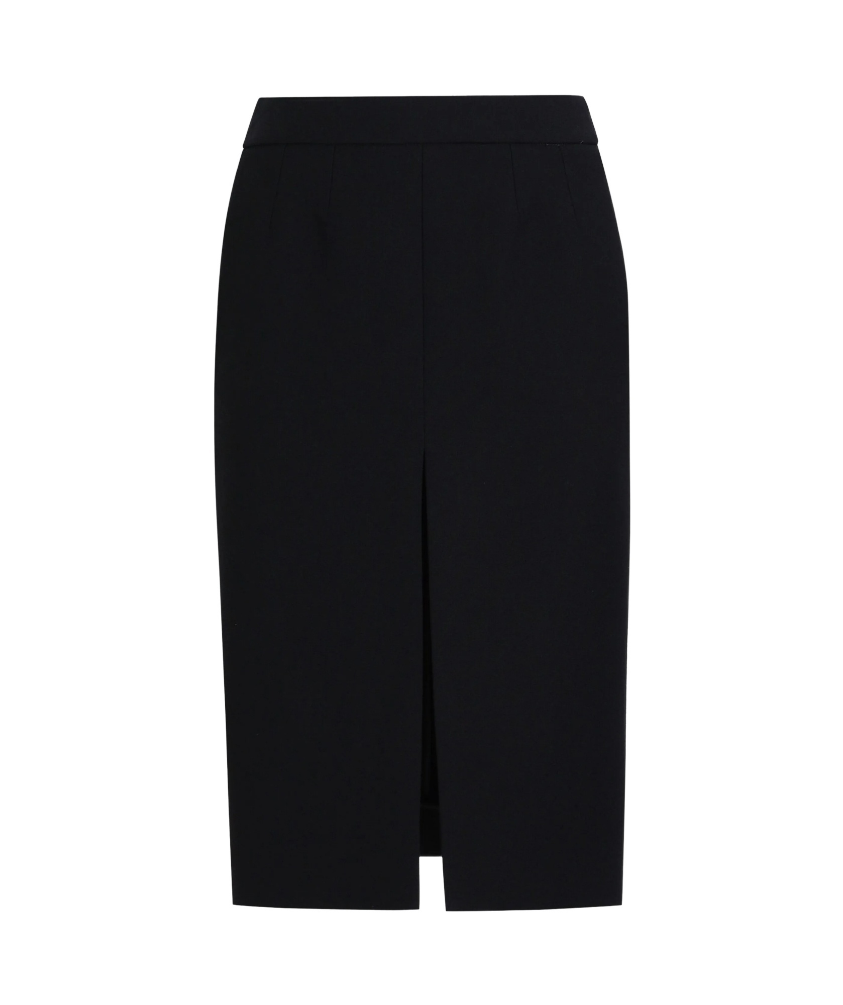 Dolce & Gabbana Front-slit Midi Skirt In Black