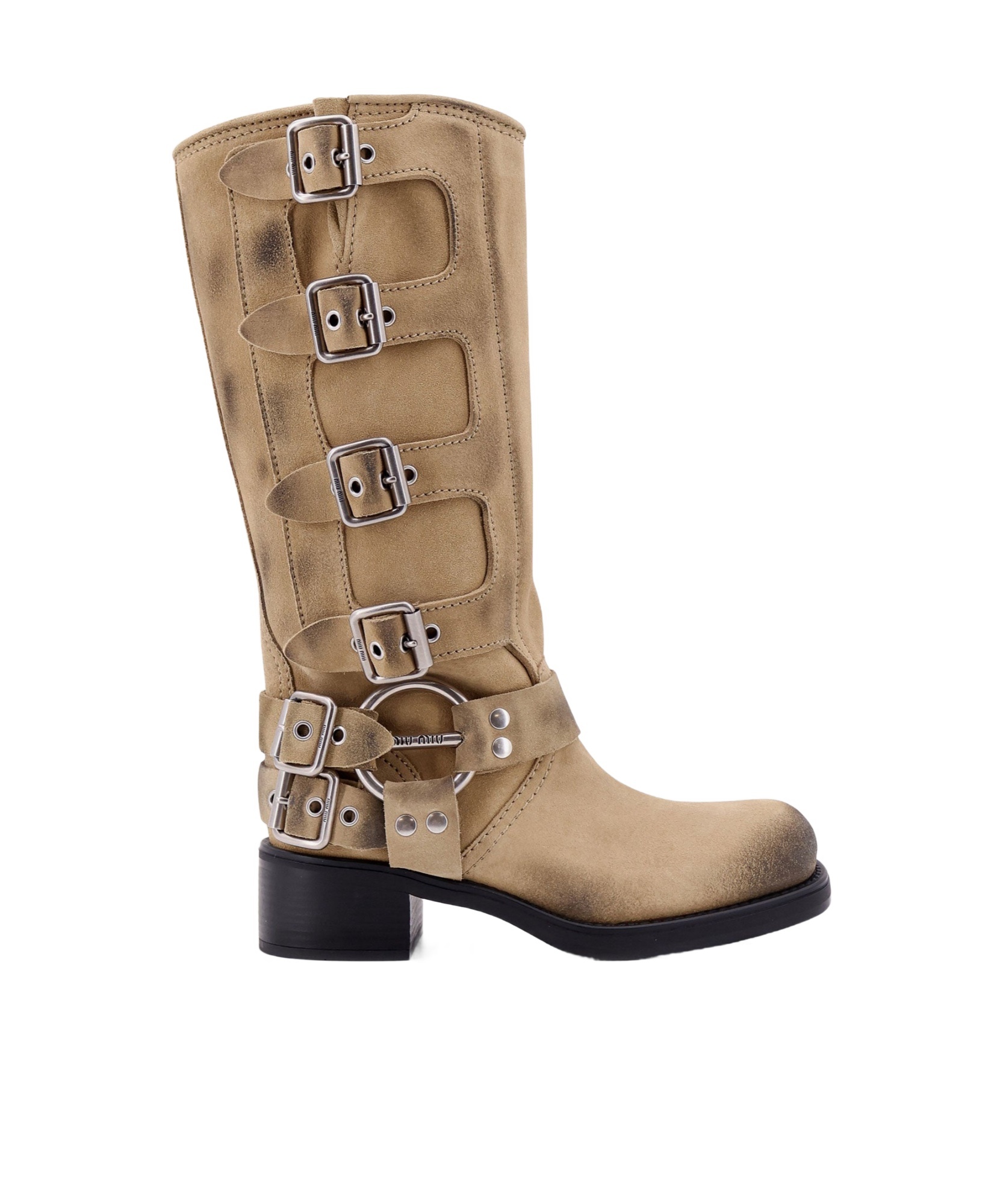 MIU MIU BIKER BUCKLE BOOTS
