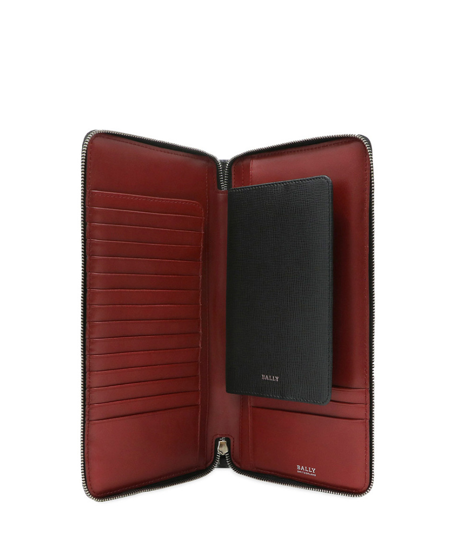 Shop Bally Logo Details Wallet In Black