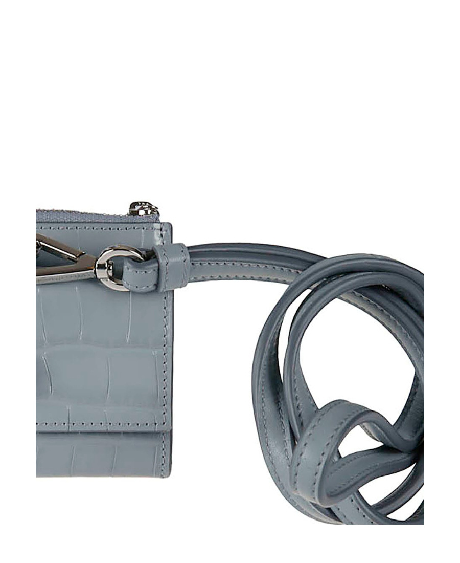 Shop Alexander Mcqueen Logo Card Bag In Gray