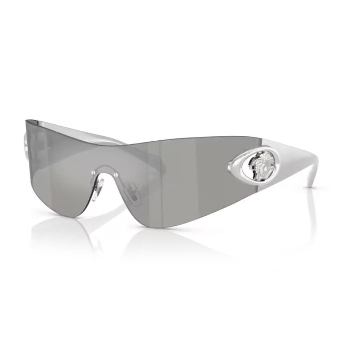 Versace Logo Sunglasses In Gray