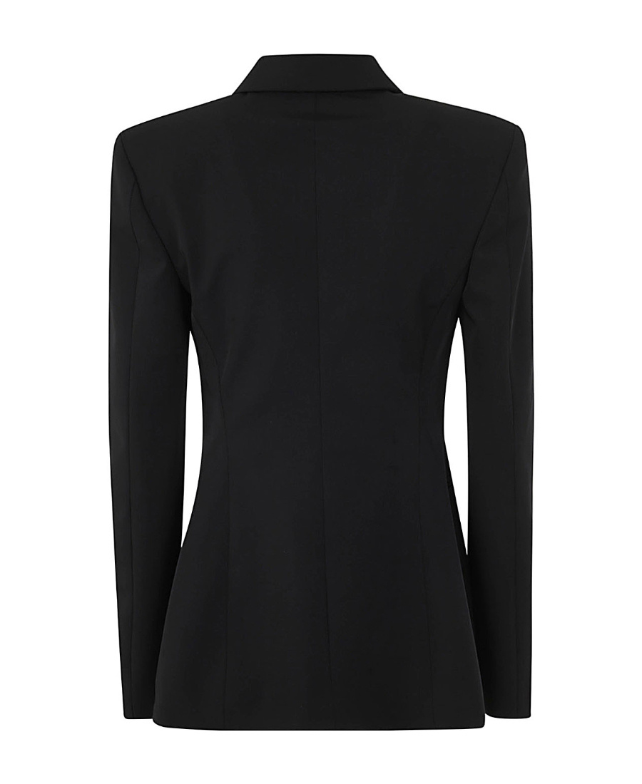 Blumarine Single-breasted Jacket With V-neckline In Black