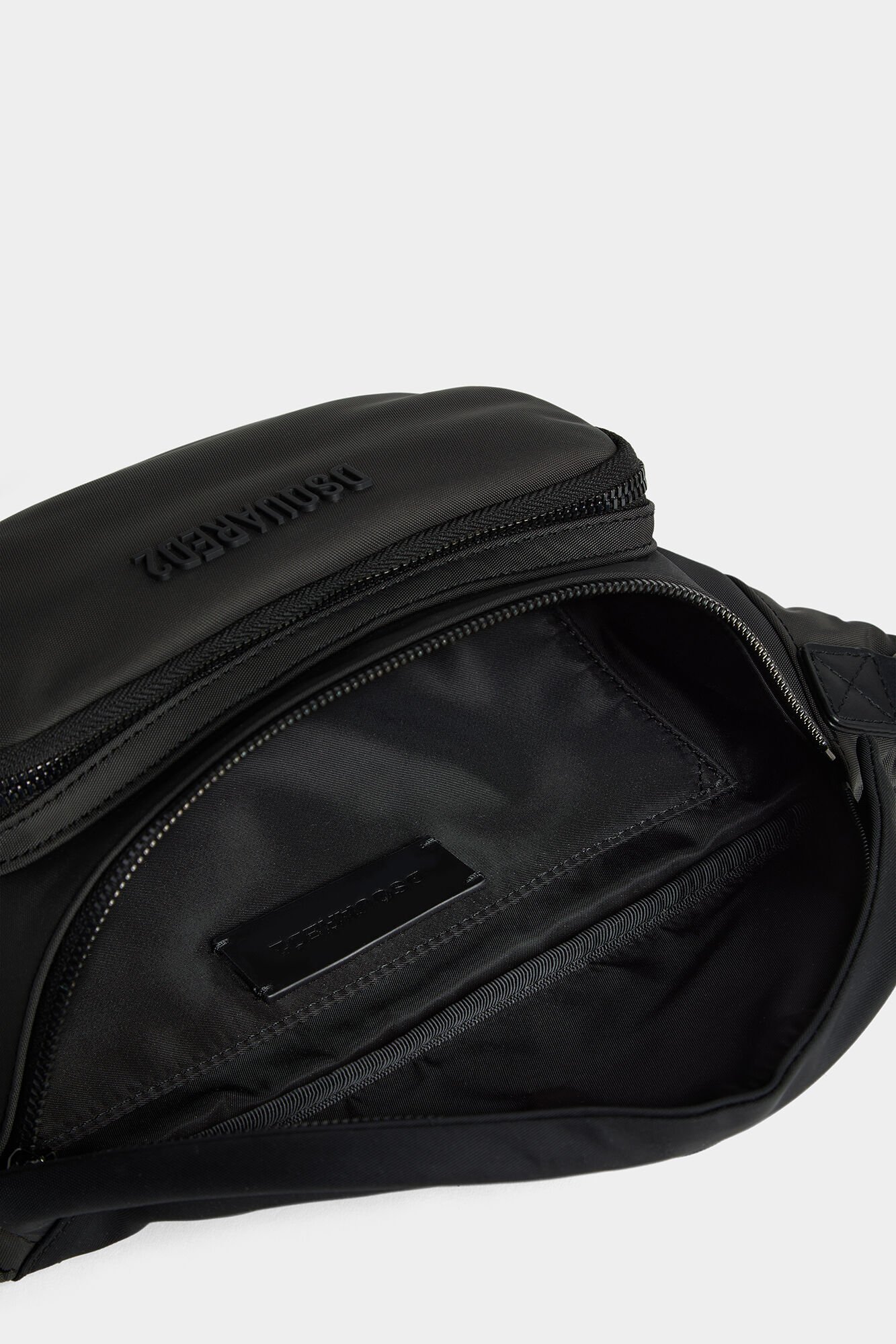 Dsquared2 Logo-embossed Canvas Belt Bag In Black