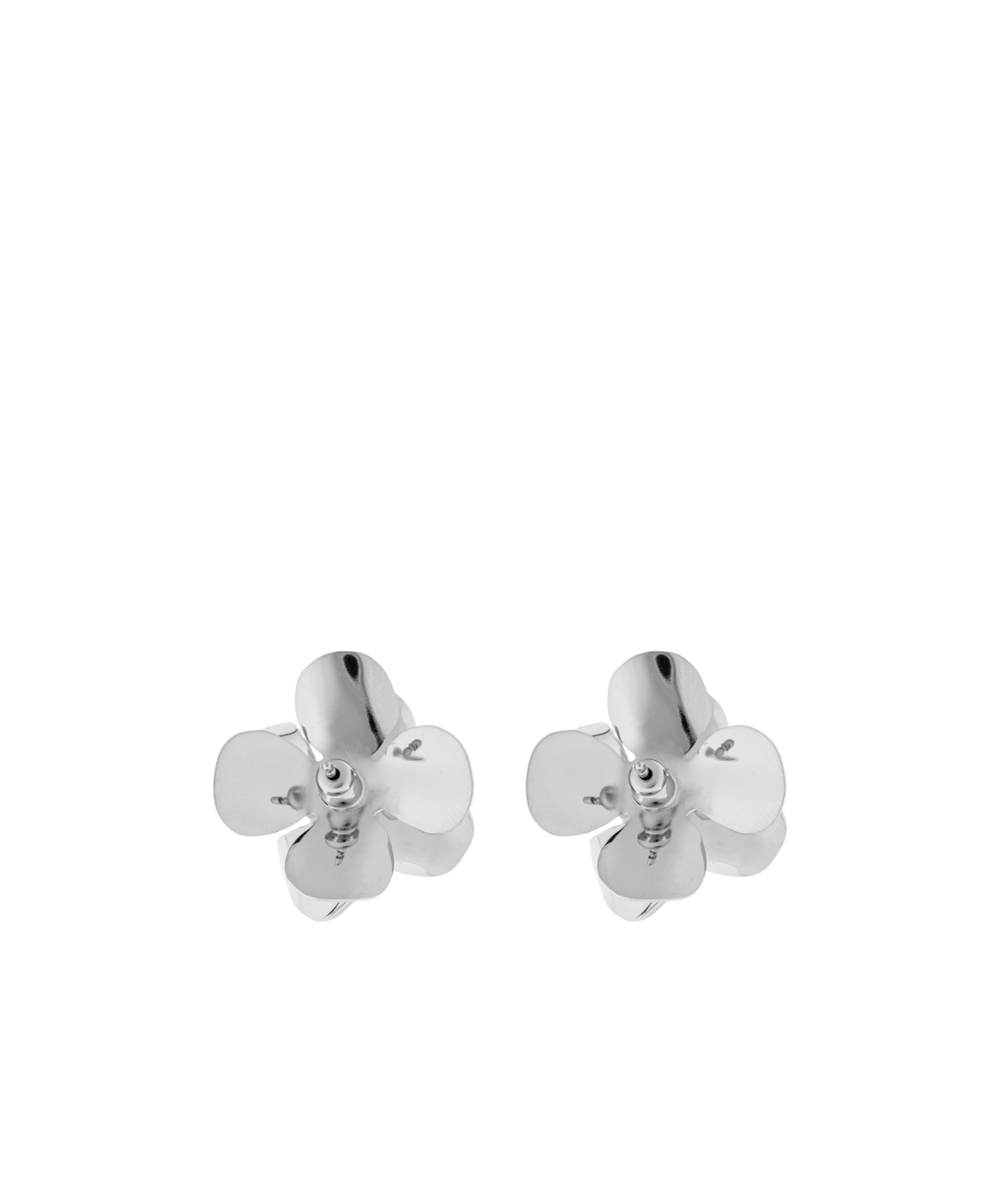 Marni Embellished Floral Motif Earrings In Gold