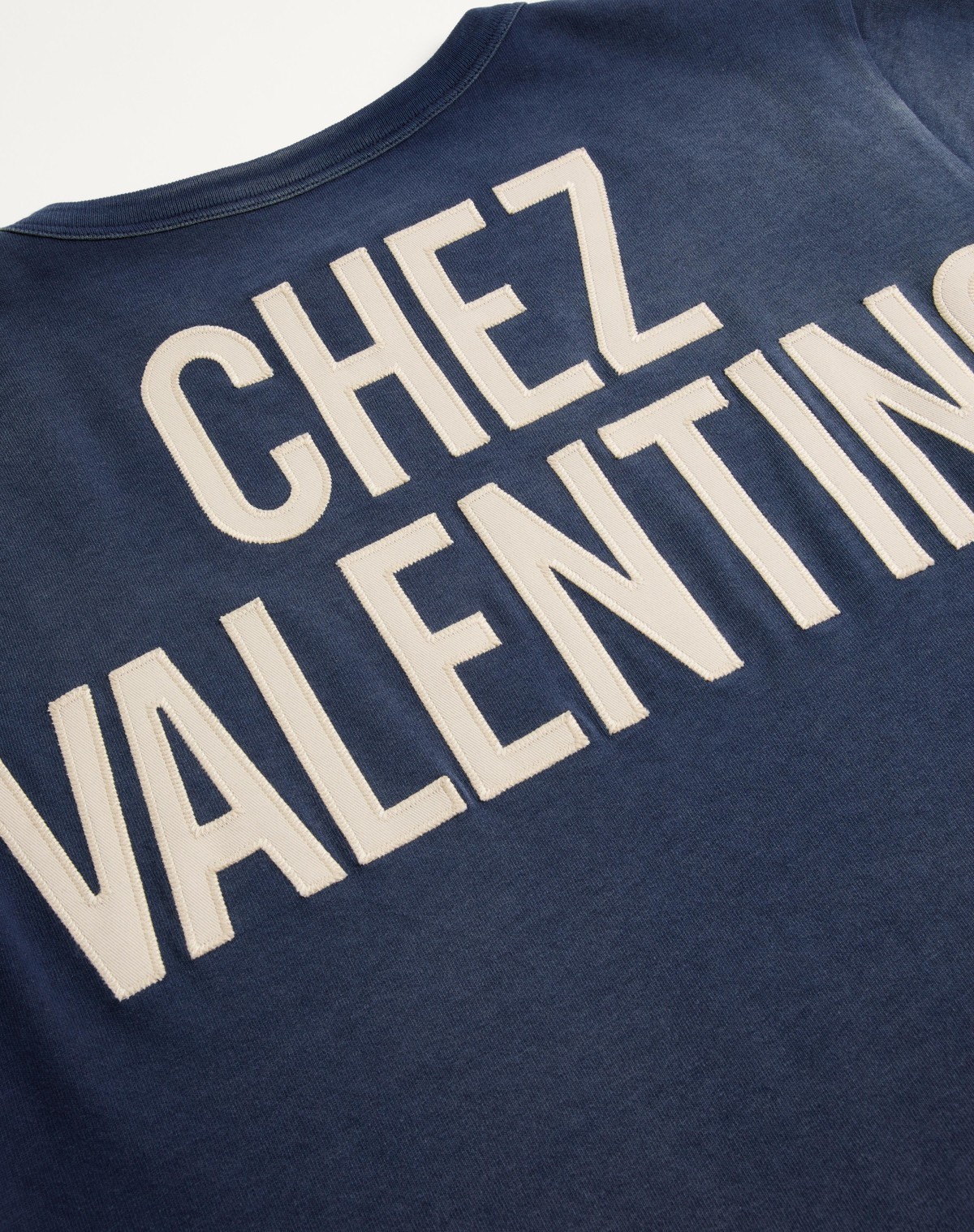 Valentino Crew Neck Graphic And Text Design In Blue