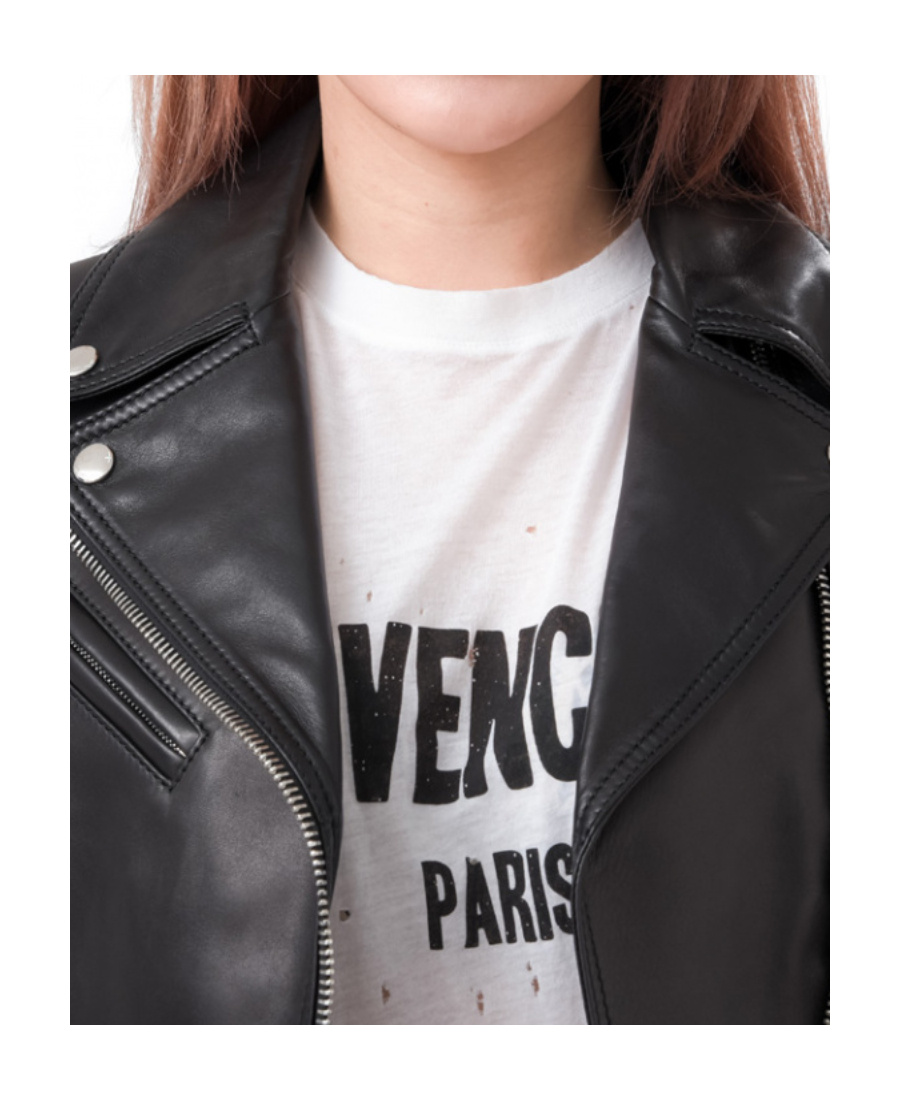 Givenchy Logo Leather Jacket In Black