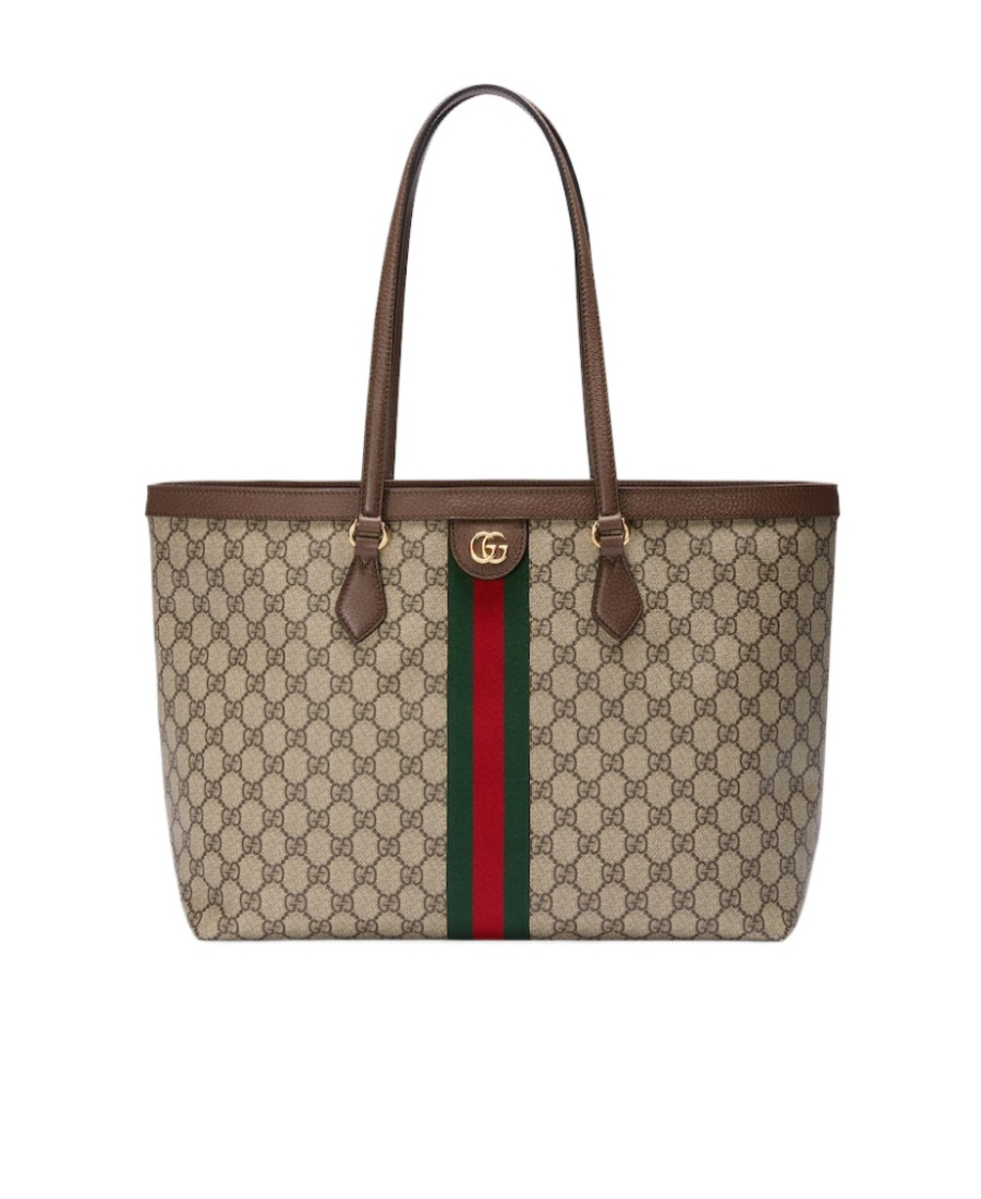 Gucci Women Ophidia Gg Medium Tote Bag In Brown