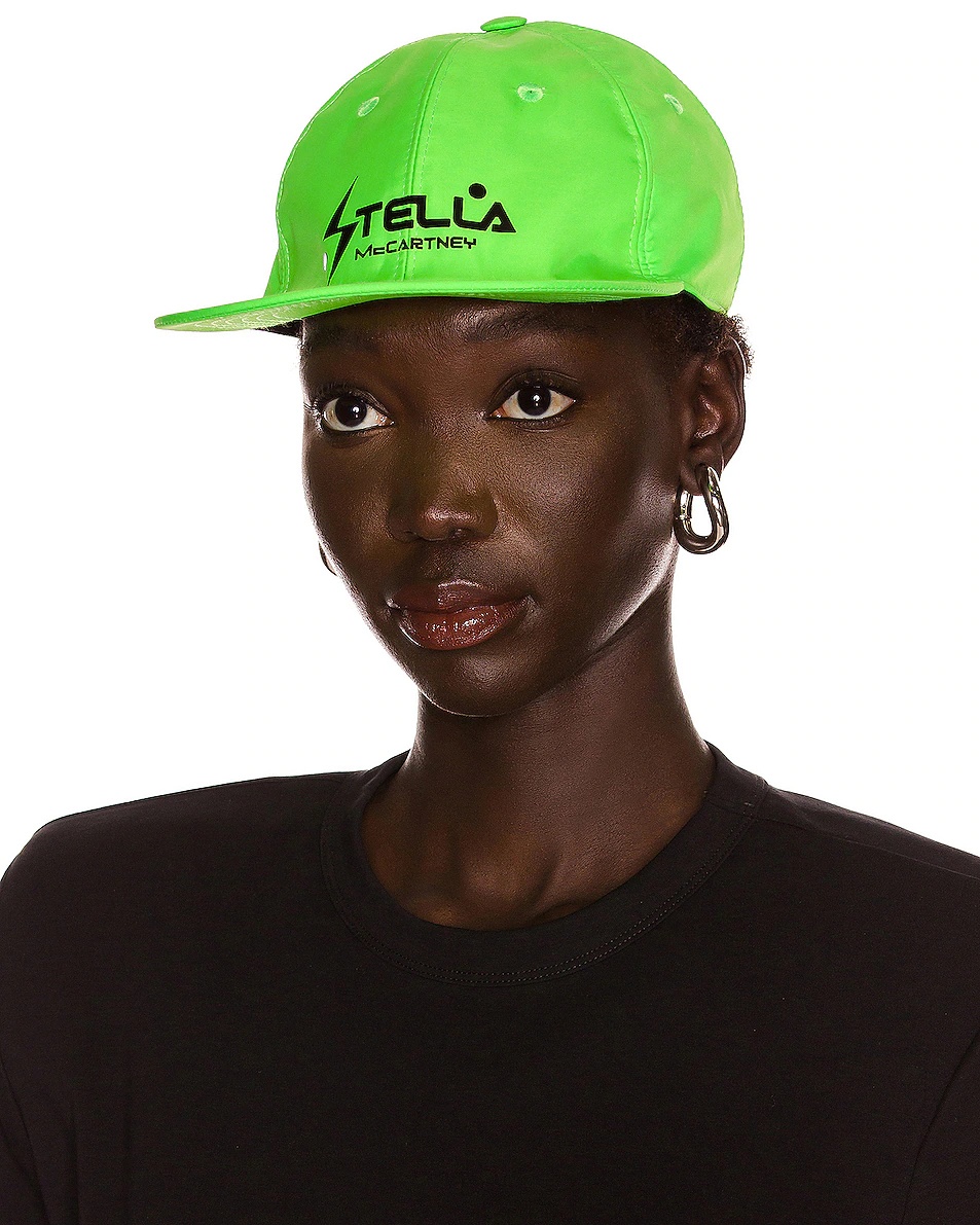 Stella Mccartney Logo-print Cap In Green